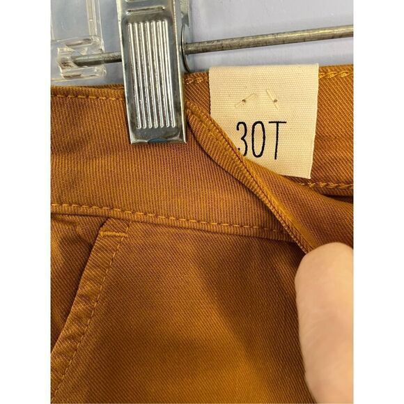 Brand New Cosmic Blue Love Women's 30T Mustard Yellow Tailored Cuffed Pants - Picture 5 of 9